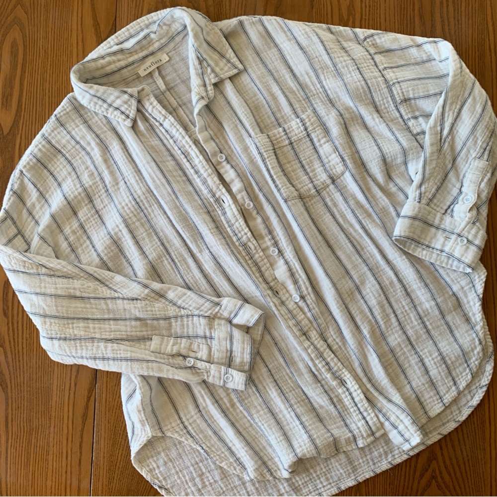 Neuflora Striped Cotton Shirt